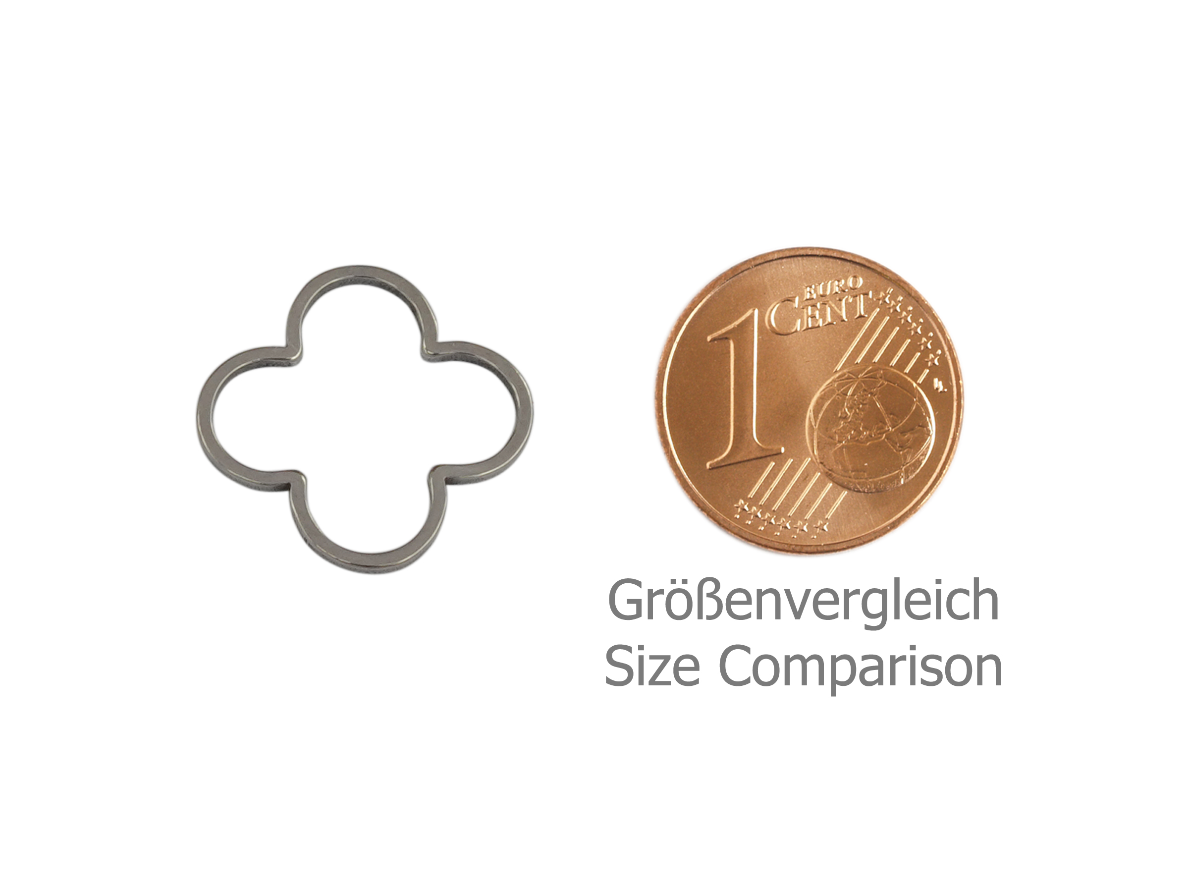 blumenförmige Rahmen Basis Fassungen 16mm - Größenvergleich