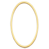 10 Stück Ovale ~15x26mm - Edelstahl, gold