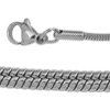 Schlangenkette ~1,3mm ~45+5cm mit Schließe, Edelstahl