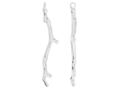 Schmuckanhänger Koralle, Farbe: silber