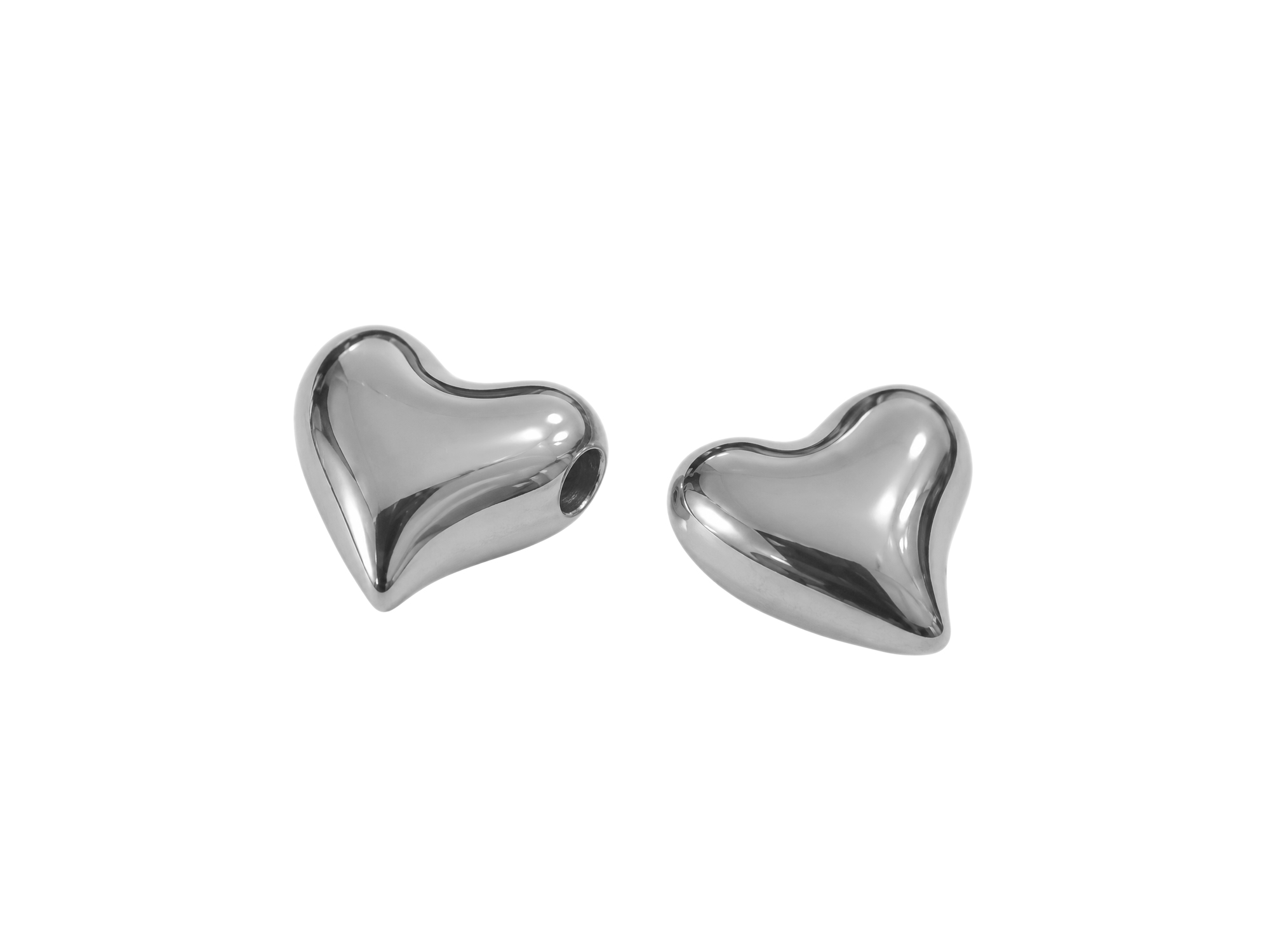 herzförmige Metallzwischenteile Metallperlen 7mm aus Edelsta