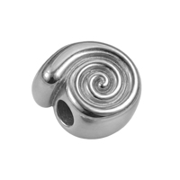Metallperle Schnecke ~7mm, Edelstahl