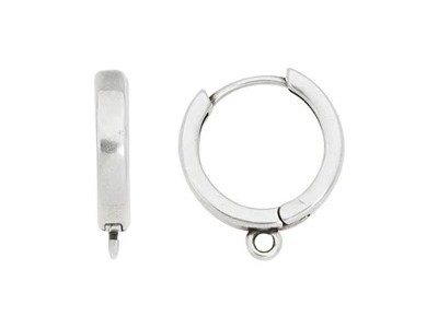 altsilberfarbige, hochwertige Brisuren, Creolen mit Öse/Ring