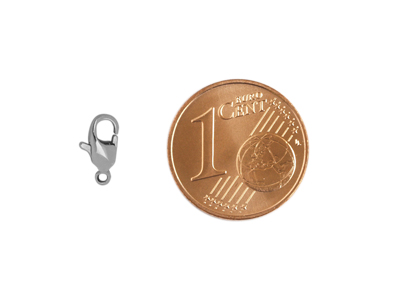 8mm Schmuck Karabiner aus Edelstahl Größenvergleich