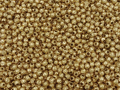 runde goldene gehämmerte Edelstahlperlen Zwischenteile zum S