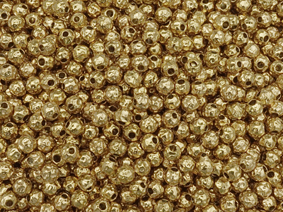 goldene runde gehämmerte Edelstahlperlen Zwischenteile zum S