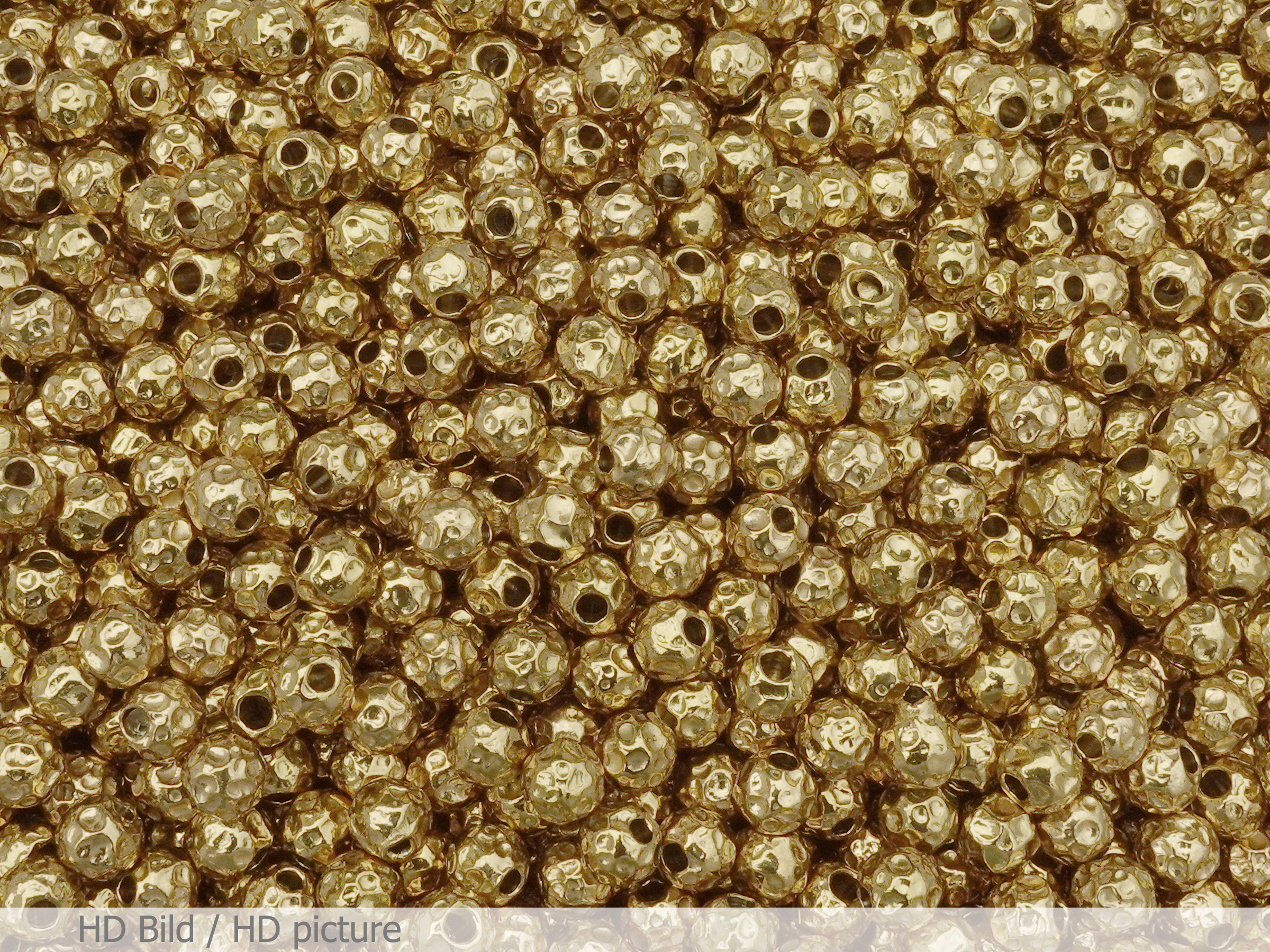 goldene runde gehämmerte Edelstahlperlen Zwischenteile 5mm -