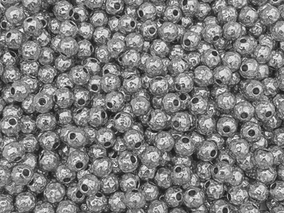 rund gehämmerte Edelstahlperlen Zwischenteile zum Schmuckmac