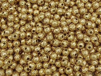 runde goldene gehämmerte Edelstahlperlen Zwischenteile zum S