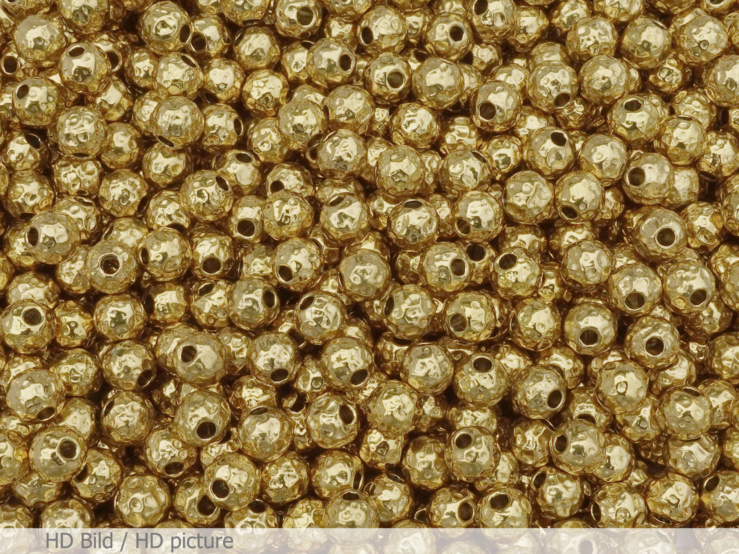 runde goldene gehämmerte Edelstahlperlen Zwischenteile 6mm -