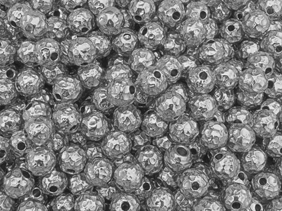 rund gehämmerte Edelstahlperlen Zwischenteile zum Schmuckmac