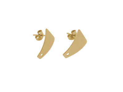 goldene Ohrstecker aus Edelstahl zum Schmuckmachen