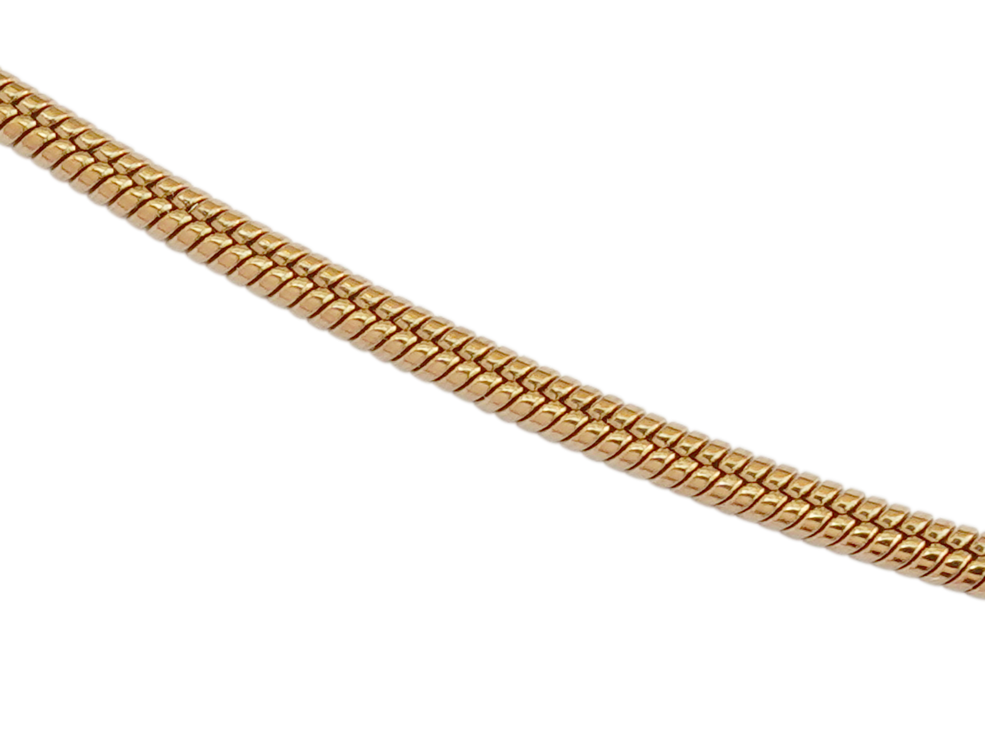 goldene 1,3mm Schlangenhalskettchen aus Edelstahl 45cm zum S