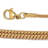 Schlangenkette ~1,6mm ~45+5cm mit Schließe, Edelstahl, gold