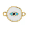Connector mit zwei Ösen, das Auge Gottes ~18x13mm, Zinklegierung, gold