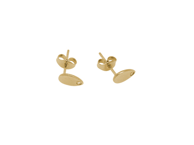 kleine goldene tropfenförmige Ohrstecker zum Schmuck machen