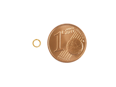 offener Ring Springring 3,5x0,5mm Edelstahl gold mit Größenv