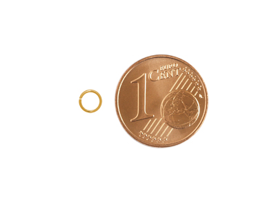 offener Ring Springring 4x0,5mm Edelstahl gold mit Größenver