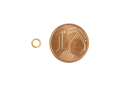 offener Ring Springring 4x0,7mm Edelstahl gold mit Größenver
