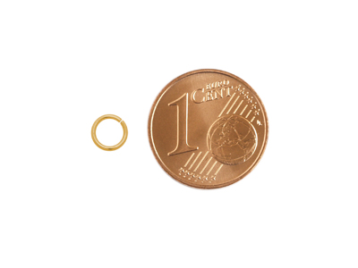 offener Ring Springring 5x0,7mm Edelstahl gold mit Größenver