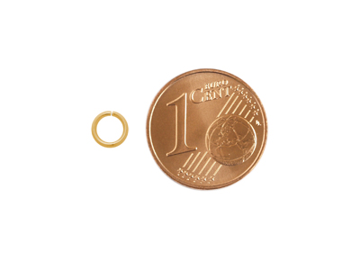 offener Ring Springring 5x0,8mm Edelstahl gold mit Größenver
