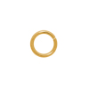 20 Stk. offene Ringe 6mm/0,9mm Edelstahl gold