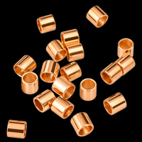~100 Stk. Quetschröhrchen 2x2mm, Messing, rosegold