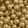 50 Stk. Edelstahlperlen rund ~4mm, gold