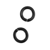 20 Stk. offene Ringe 5mm/1mm Edelstahl, schwarz