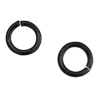 20 Stk. offene Ringe 6mm/1mm Edelstahl, schwarz