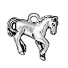 Anhänger Pferd ~19x18mm, Zinklegierung, altsilber