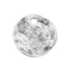 Anhänger Münze gehämmert ~11mm, Zinklegierung, silber