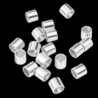 ~100 Stk. Quetschröhrchen 2x2mm, Messing, silber