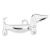 Anhänger Dackel Hund ~13x28mm, Zinklegierung, silber