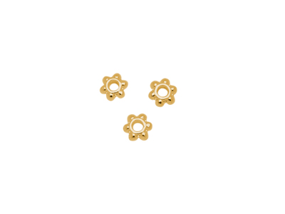 goldene Metallzwischenteile sternförmig 4mm