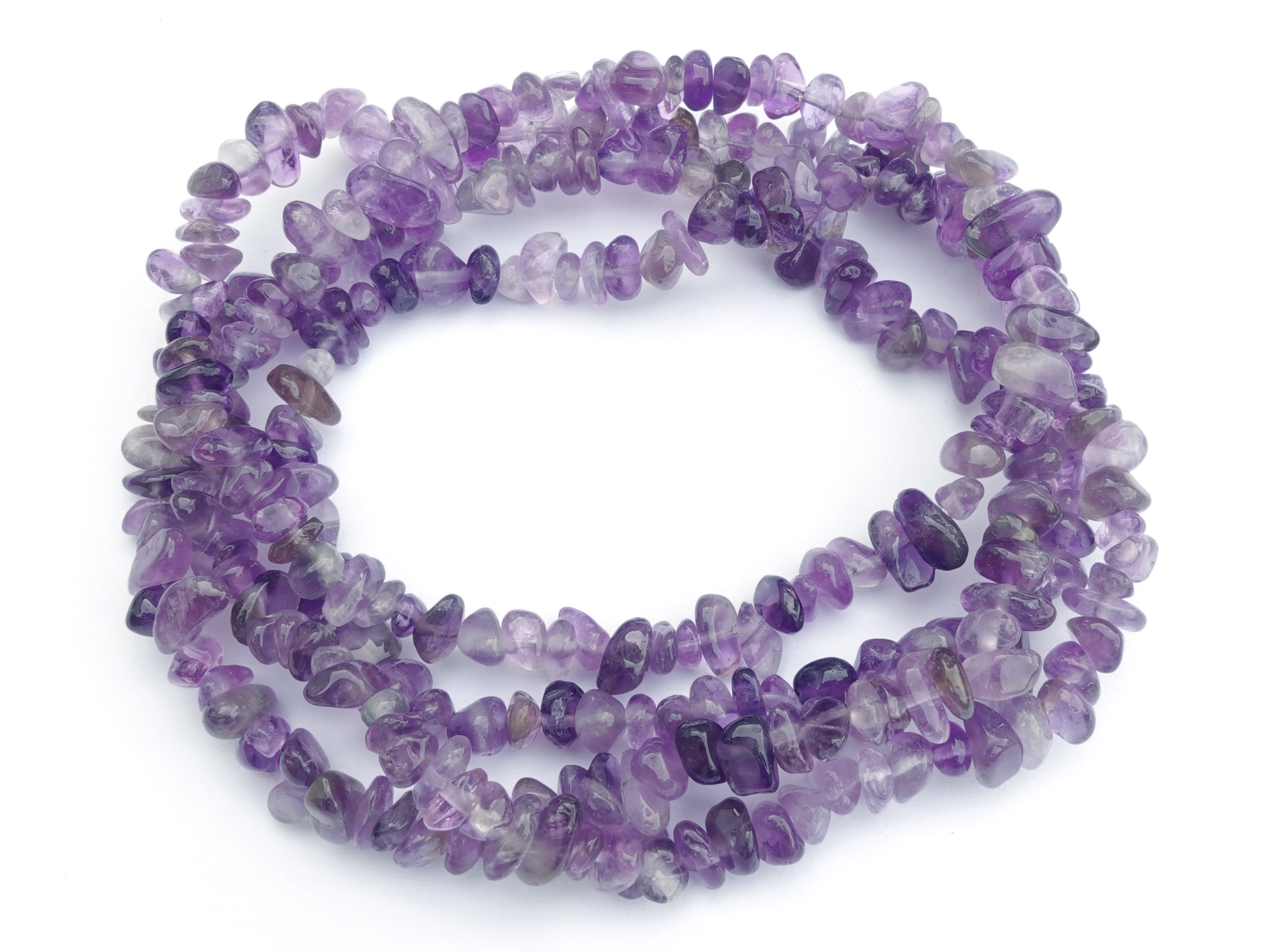 echte Amethyst Steinperlen Splitter - einzelner Strang