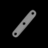 Mittelsteg 20x4mm, 3-löchrig, echt rhodiniert