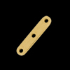 Mittelsteg 20x4mm, 3-löchrig, echt vergoldet