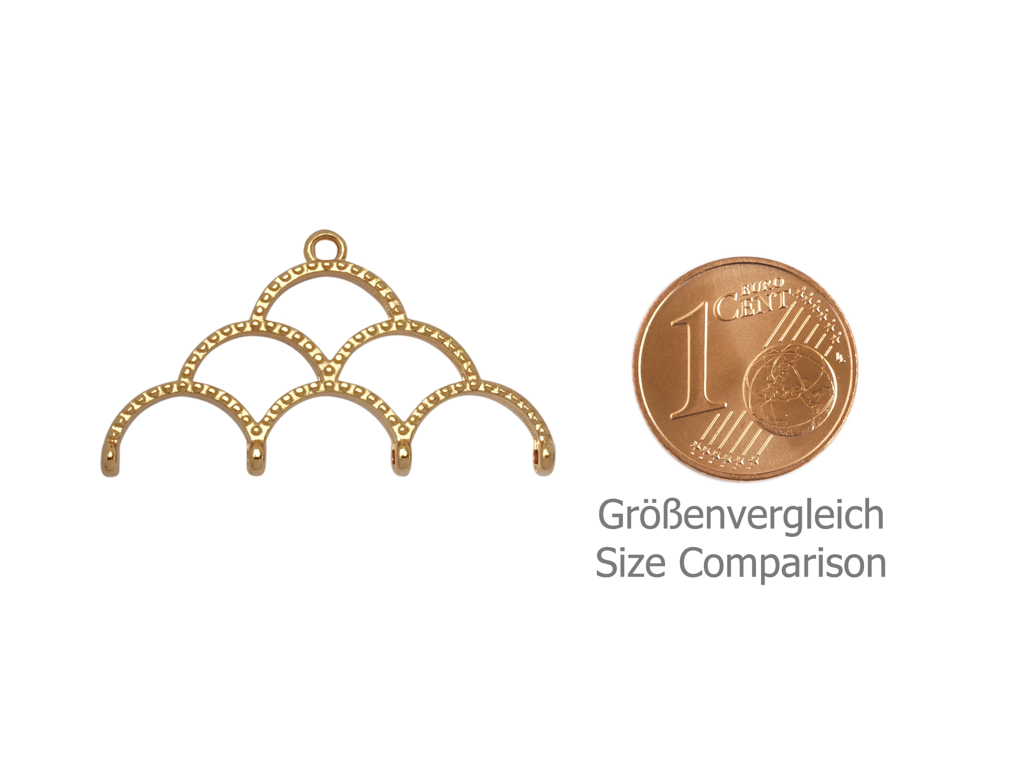 goldene gewölbte Schmuckabschlüsse mit 3 Bögen für Miyuki Pe