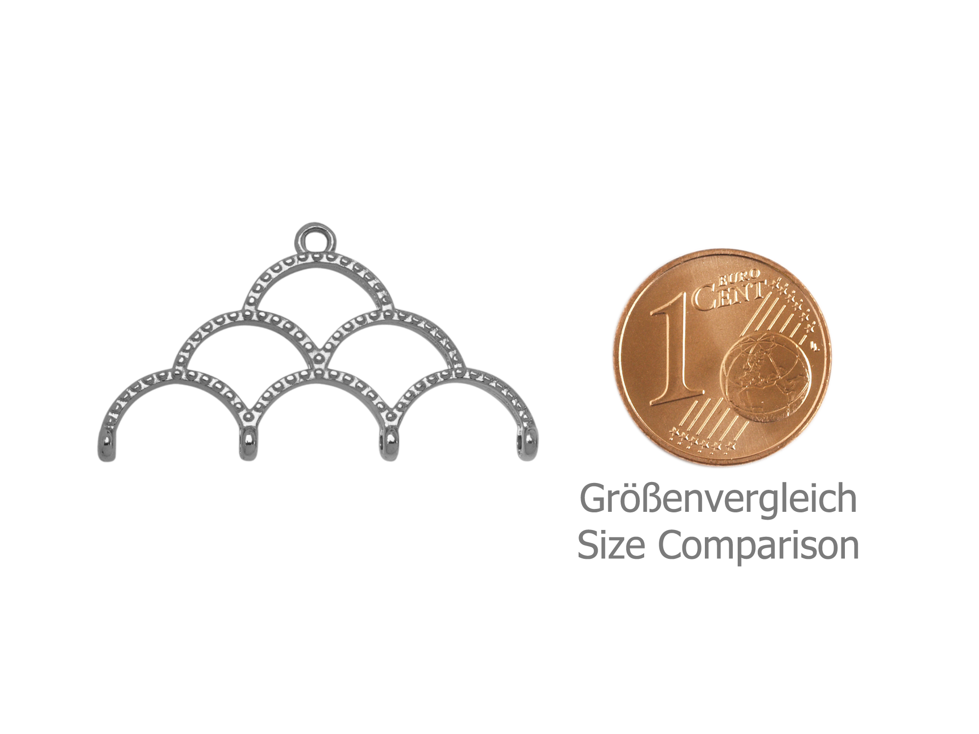 silberne gewölbte Schmuckabschlüsse mit 3 Bögen für Miyuki P