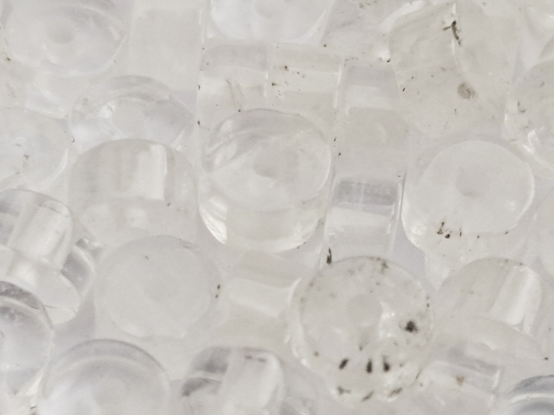 rock crystal spacer gemstone beads - close up