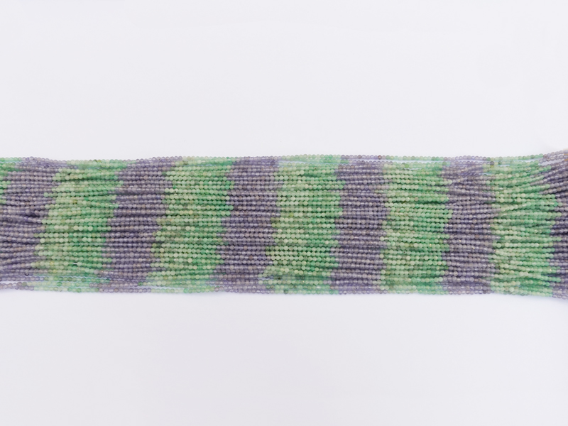 Kombination aus echtem 2mm Emerald und Tanzanit Steinperlen
