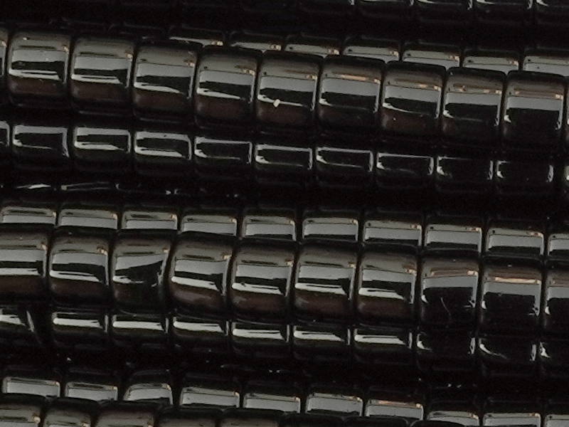 Obsidian Steinperlen, kurze Walzen 3x2mm zum Schmuckmachen -