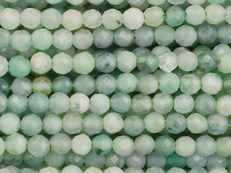 echte, geschliffene 2mm Emerald Steinperlen zum Schmuckmache