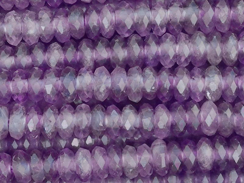 geschliffene Amethyst Steinperlen Rondellen 3x1mm zum Schmuc