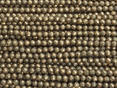 kleine facettierte Pyrit Steinperlen 3mm - B2B Großhandel