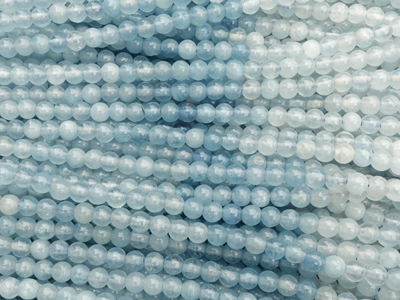 runde 4mm Aquamarin Steinperlen - B2B Großhandel