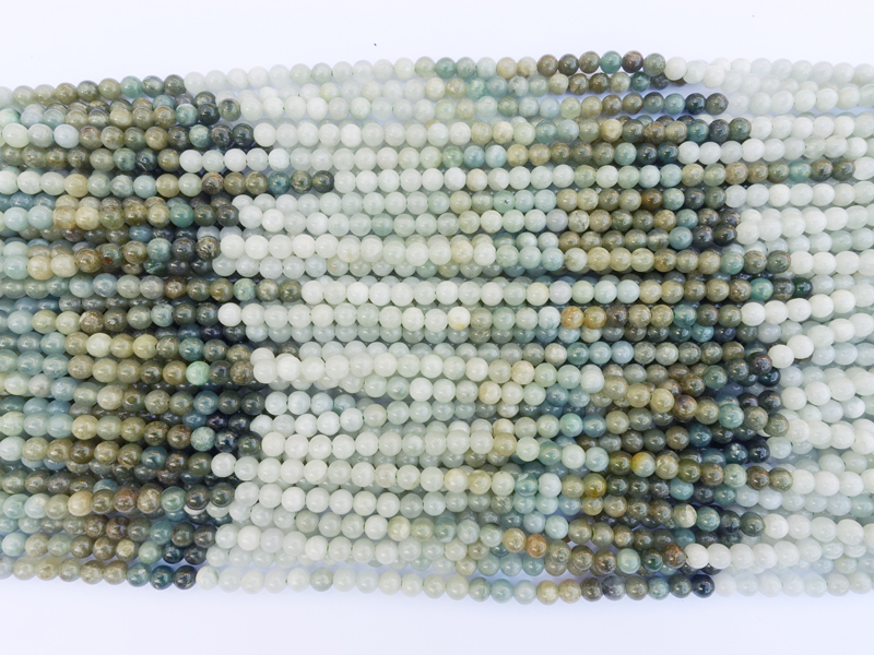runde Burma-Jade Steinperlen 3,5mm zum Schmuckmachen
