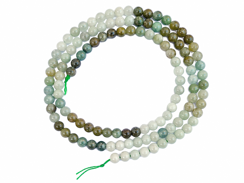 runde Burma-Jade Steinperlen 3,5mm zum Schmuckmachen