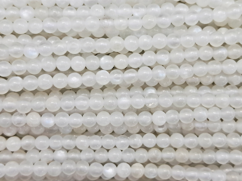 echte, runde Mondstein Perlen 3mm zum Schmuckmachen